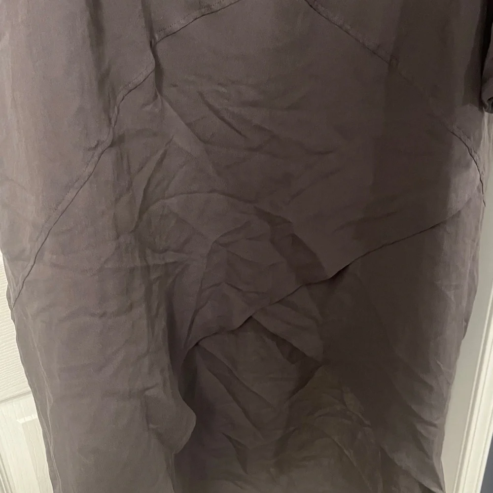 Oversized Long Sleeve Tunic Dress in Charcoal - Picture 5 of 6